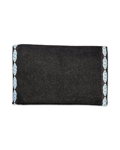 Triple J Retro Velcro Corduroy Wallet in Black - Bisy Clothing