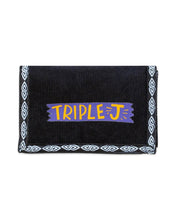 Load image into Gallery viewer, Triple J Retro Velcro Corduroy Wallet in Black - Bisy Clothing