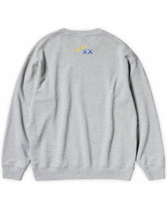 Uniqlo x KAWS x Andy Warhol Crew Sweatshirt in Heather Grey (2024) - Bisy Clothing