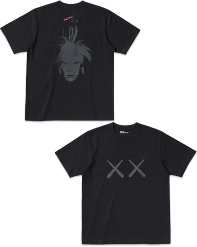 Uniqlo x KAWS x Andy Warhol Graphic Short Sleeve T-Shirt in Black (2024) - Bisy Clothing