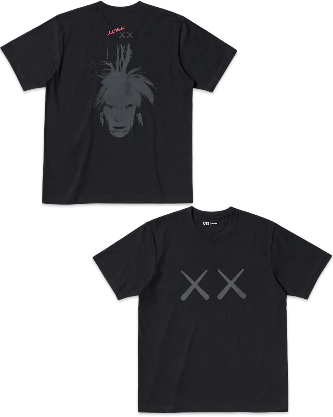 Uniqlo x KAWS x Andy Warhol Graphic Short Sleeve T-Shirt in Black (2024) - Bisy Clothing
