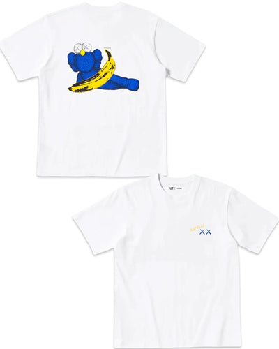 Uniqlo x KAWS x Andy Warhol Graphic Short Sleeve T-Shirt in White (2024) - Bisy Clothing