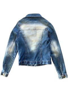 Virgin Vintage Denim Blue Button Jacket in Blue ⏐ Size XS - Bisy Clothing