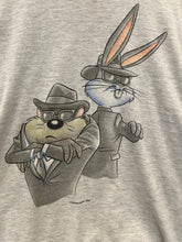 Load image into Gallery viewer, Warner Bros Vintage 1998 Bugs Bunny Tazzy Devil Short Sleeve T-Shirt Grey ⏐Size L - Bisy Clothing