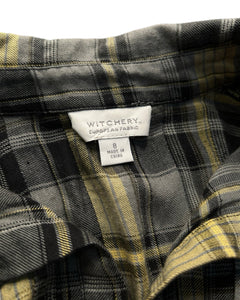 Witchery Long Sleeve Plaid Dress European Fabric - Bisy Clothing