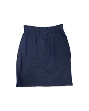 將圖片載入圖庫檢視器 WITCHERY Size 6 Dark Navy Linen Skirt APR1721 - Bisy Clothing