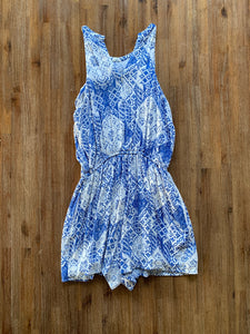 WITCHERY Size 8 Playsuit in Blue and White Women's DEC103 - Bisy Clothing