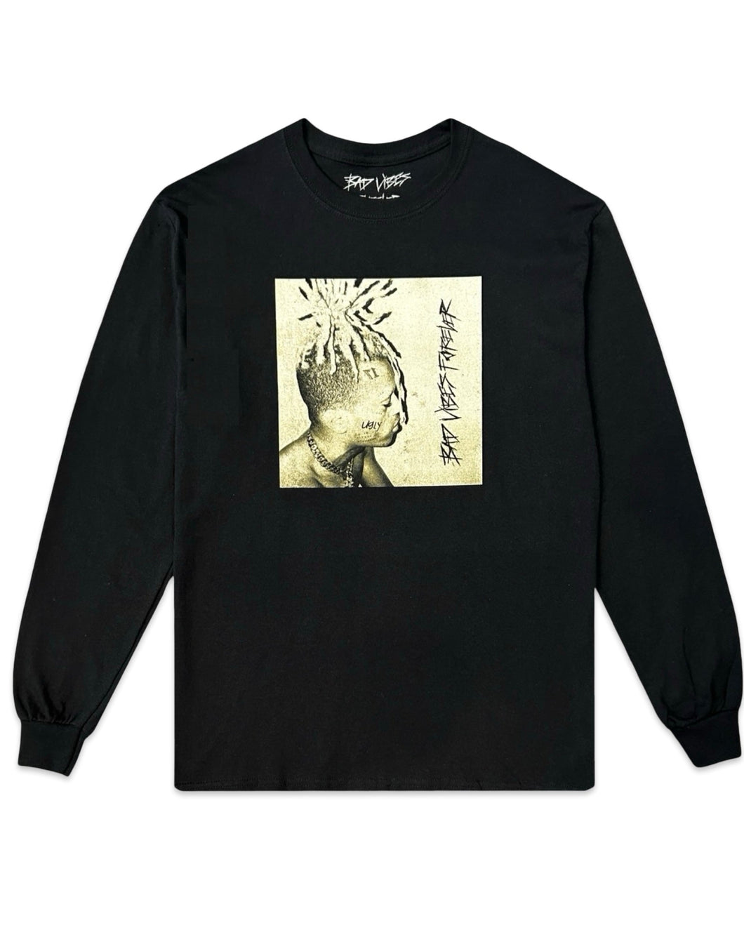 XXXTENTACION Bad Vibes Forever Long Sleeve T-Shirt in Black (2019) - Bisy Clothing