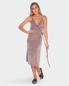BILLABONG Size 10 Bonita Wrap Dress Dusty Rose New RRP $89.99