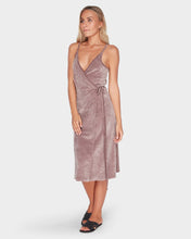 Load image into Gallery viewer, BILLABONG Size 10 Bonita Wrap Dress Dusty Rose New RRP $89.99