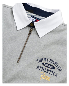 TOMMY HILFIGER Size XL Patta Long Sleeve Rugby Polo Shirt in Grey New