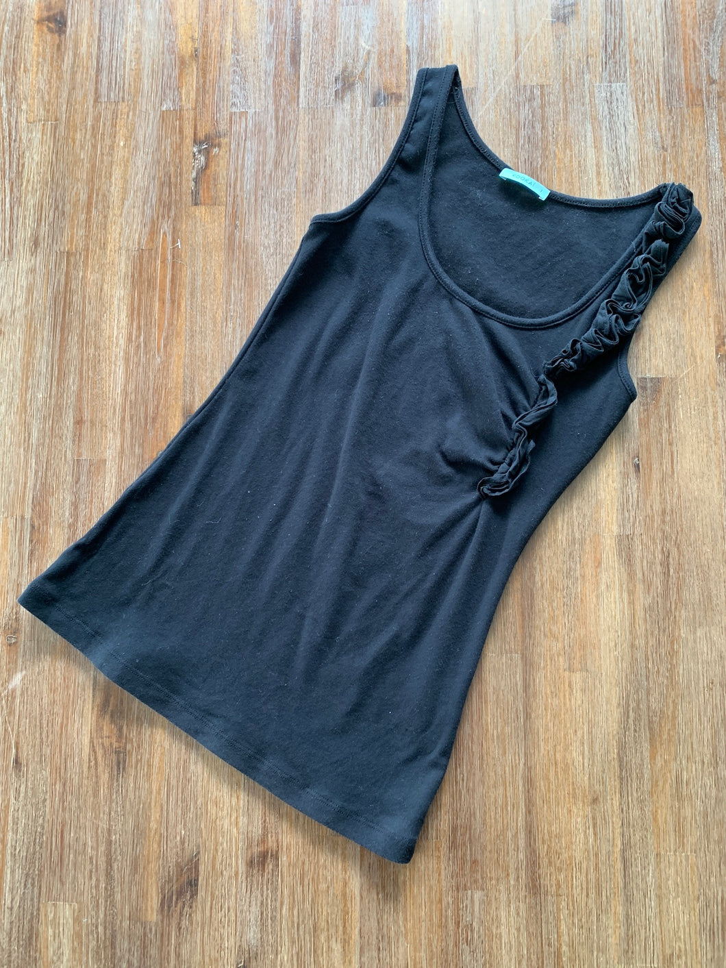 KOOKAI Size 1 Frill Singlet in Black Womens NOV60