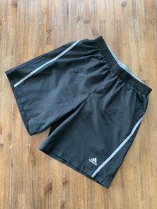 ADIDAS Size S Climalite Running Shorts in Black and Grey NOV87
