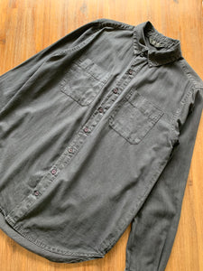 NEUW Size XS/6 Charcoal Black Long Sleeve Button Shirt Women's SEP48