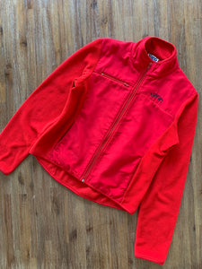HANG TEN Size S Vintage Red Zip Jacket with Fleece Sleeves Women's SEP23