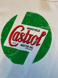 CASTROL Size 2XL Wakefield Oils Still Aint Oils T-Shirt in White Men's JUL