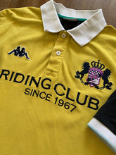 Load image into Gallery viewer, KAPPA Size XL Vintage Riding Club Polo in Yellow and Navy Mens DEC47