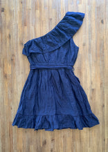 Load image into Gallery viewer, COOPER ST Size 10 One Shoulder Dress in Navy with Waist Tie Women&#39;s DEC97