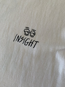 INSIGHT Size L Off White Eye Logo T-Shirt Mens JAN2221