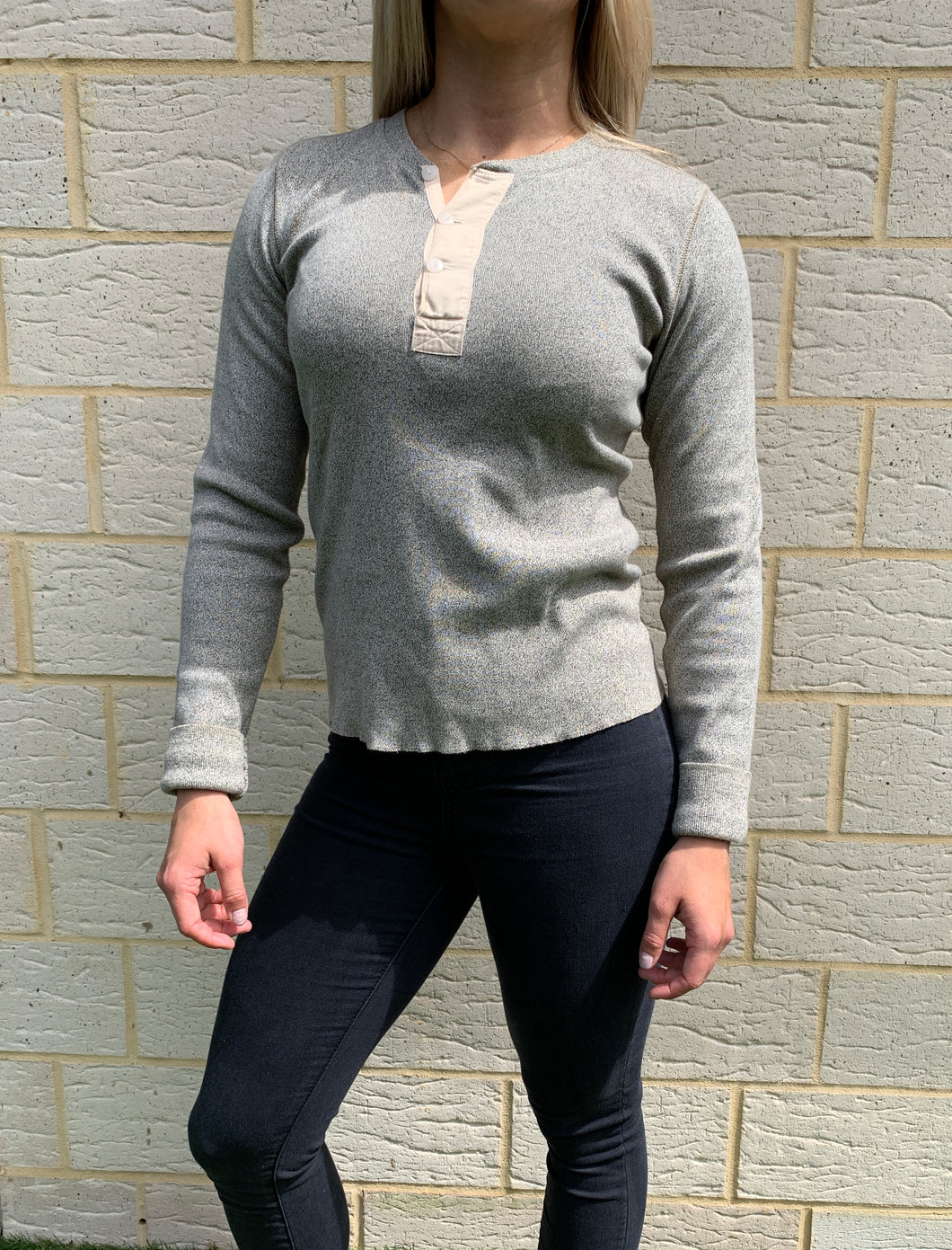 RALPH LAUREN Size M Long Sleeve Shirt in Grey Women's JU49