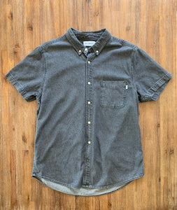SPENCER PROJECT Size XL Short Sleeve Button Shirt in Charcoal Mens DEC12