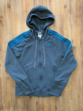Load image into Gallery viewer, ADIDAS Size XS Vintage Grey Zip 3 Stripes Jacket Women&#39;s