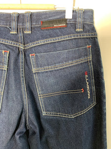 High Wasited Wide Leg Dark Blue Denim Jeans<br/>Vintage