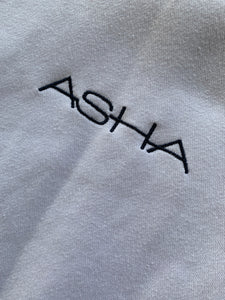 ASHA Size 12 Logo Embroidery on White Crew Jumper Women's NOV28