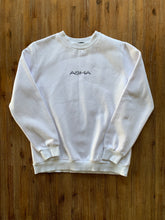 Load image into Gallery viewer, ASHA Size 12 Logo Embroidery on White Crew Jumper Women&#39;s NOV28
