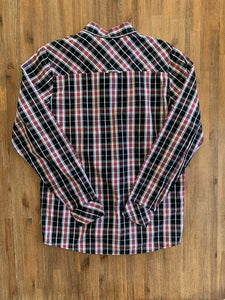CARHARTT WIP Size S Red and Black Plaid Long Sleeve Button Shirt Men's
