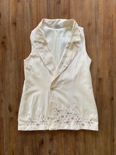 Load image into Gallery viewer, LISA HO Size Beige/Off White Blouse with Floral Embroidery Women&#39;s JAN12