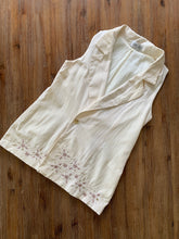 Load image into Gallery viewer, LISA HO Size Beige/Off White Blouse with Floral Embroidery Women&#39;s JAN12