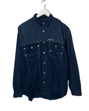Load image into Gallery viewer, JAG JEANS Size XL Vintage Snap Button Shirt in Navy JUL6621