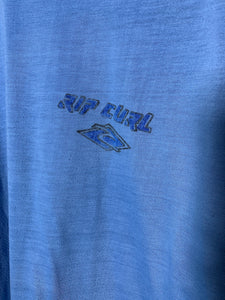 RIP CURL Size XL Vintage Bootleg Logo T-Shirt Blue JUL721