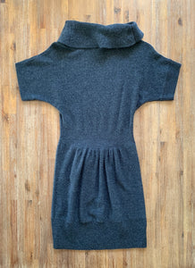 LOFT Size S By Ann Taylor Grey Knit Short Sleeve Dress Women's JAN19