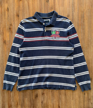 將圖片載入圖庫檢視器 SPORTSCRAFT Size S / M Long Sleeve Polo Shirt in Blue Mens JAN54