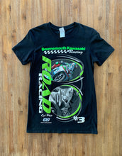 Load image into Gallery viewer, KAWASAKI Size S Racing Number 3 Road Racing T-Shirt in Black Womens JAN102