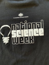 Load image into Gallery viewer, NATIONAL SCIENCE WEEK Size M Australian Government T-shirt in Black Mens JAN101