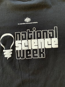 NATIONAL SCIENCE WEEK Size M Australian Government T-shirt in Black Mens JAN101