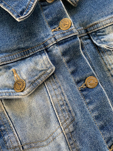 VIRGIN Size S Vintage Denim Blue Button Jacket Womens JAN86