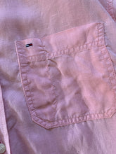 將圖片載入圖庫檢視器 TOMMY HILFIGER Size S Long Sleeve Linen Shirt in Salmon Pink Men&#39;s SEP99