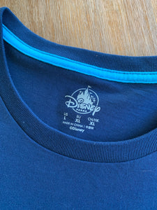 DISNEY Size L Disney Land Shanghai Mickey Mouse Blue T-Shirt Men's