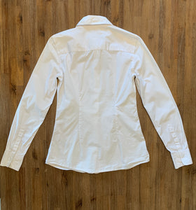 TOMMY HILFIGER Size XS White Long Sleeve Button Shirt Women's JU92