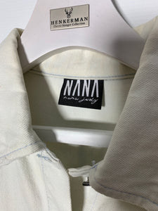 NANA JUDY Size 10 Distressed Denim Jacket in Light Blue JUN40211