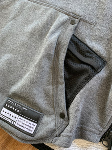 NIKE Size M Grey Crew Jumper with Front Pockets and Size Zips Men's JAN120