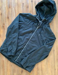 PULL & BEAR Size L Casual Zip Jacket in Black with Hood Men's JU75