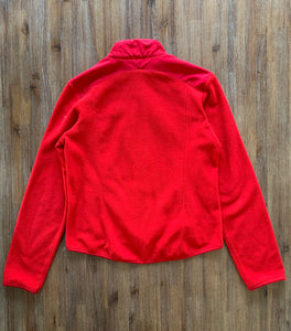 HANG TEN Size S Vintage Red Zip Jacket with Fleece Sleeves Women's SEP23