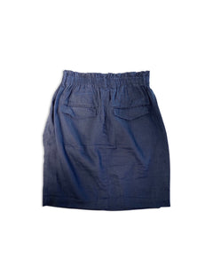WITCHERY Size 6 Dark Navy Linen Skirt  APR1721