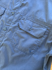 NORTH FACE Size L Dark Blue Short Sleeve Button Shirt Men's  JUL55