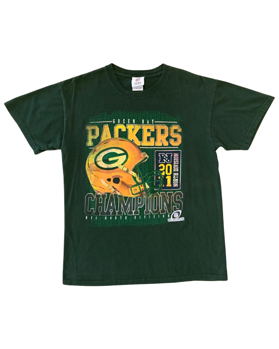 NFL Size M (UNISEX) Vintage 2011 Green Bay Packers Champions T-Shirt  JUL5921